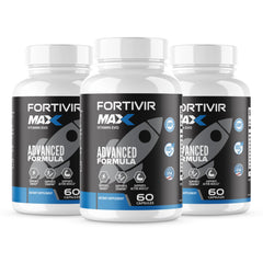 Vitamin Evo Fortivir Max bottle front view for convenient daily use in the 3-pack