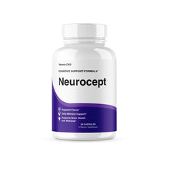 Vitamin Evo Neurocept bottle close-up for easy daily brain support