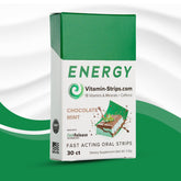 Vitamin-Strips peak-performance energy strip with mint-chocolate flavor for quick focus and energy.