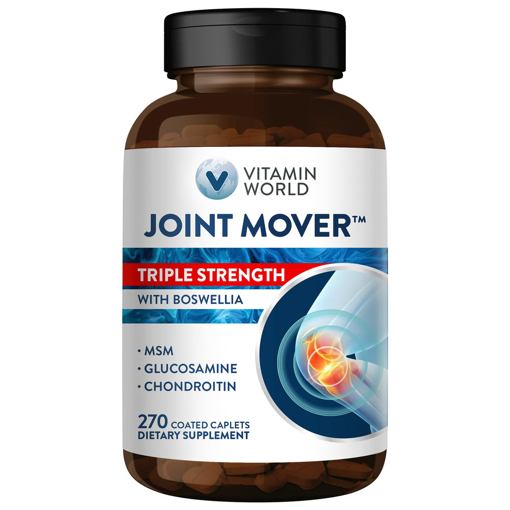 Vitamin World Joint Mover bottle front showing premium joint support for daily mobility.