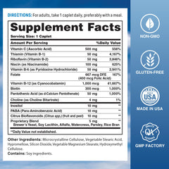 Vitamin World Stress B-Complex bottle pour demonstrates convenient daily dosing on the go