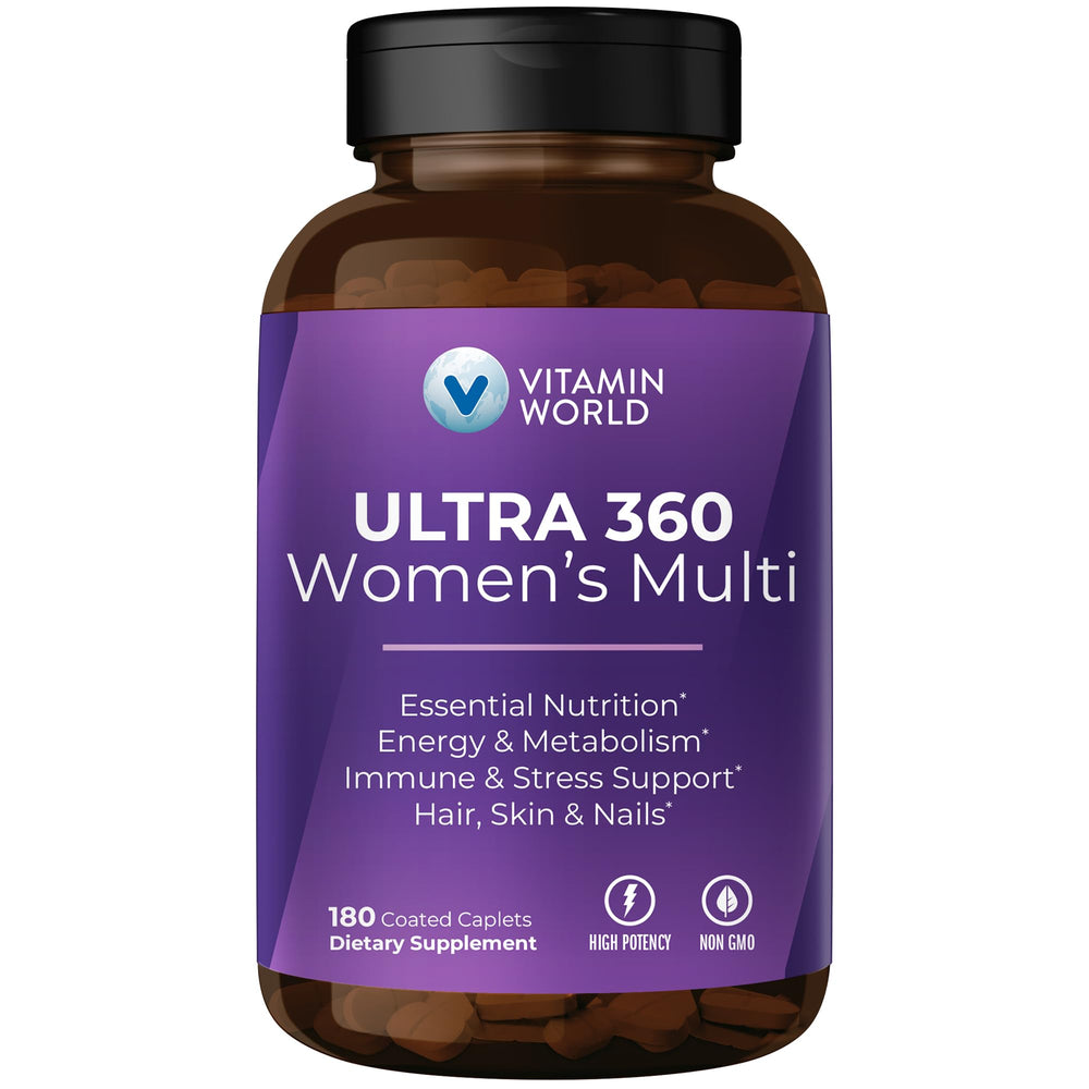 Vitamin World Ultra 360 Women bottle pour for daily wellness routine