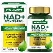 VITAMINFATE NAD+ supplement bottle supports energy metabolism.