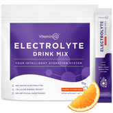 VitaminIQ Electrolytes orange packets group for convenient hydration on the go