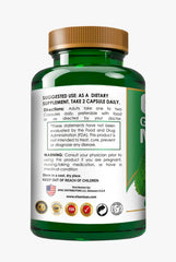 Close-up of VITAMISAN capsules highlighting antioxidant-friendly green color.