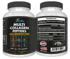 VITAMISAN capsules close-up showing complete collagen blend for hair, skin, nails