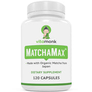 VitaMonk MATCHAMAX organic matcha bottle for easy daily energy.