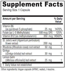 Vitanica Uplift capsules close-up highlighting vegan capsules for daily mood support