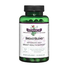Vitanica BreastBlend bottle front view highlighting vegan breast health support