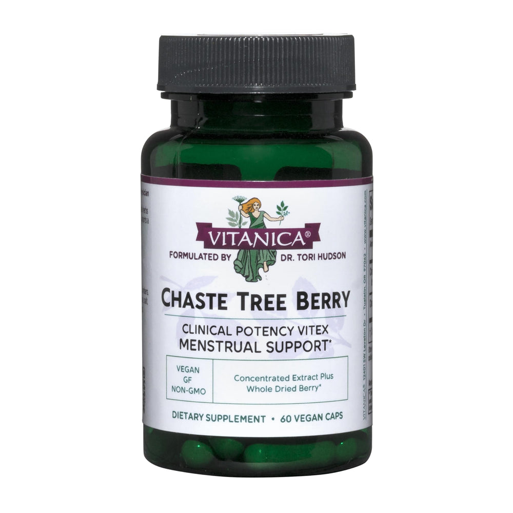 Vitanica Chaste Tree Berry Extract bottle for hormone balance and cycle support