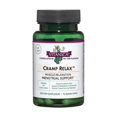 Vitanica Cramp Relax bottle for convenient menstrual comfort support.