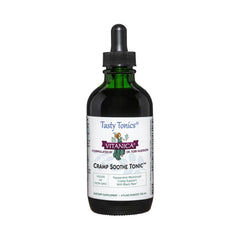 Vitanica Cramp Soothe Tonic bottle label highlighting herbal formula for menstrual support