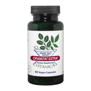 Vitanica Cranstat Extra bottle front showing vegan urinary tract support capsules