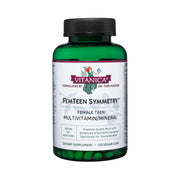 Vitanica FemTeen Symmetry bottle front shows vegan teen vitamins for daily wellness