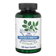Vitanica FemTeen Symmetry bottle front view for daily teen nutrition.