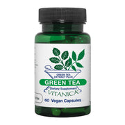 Vitanica Green Tea bottle front showing 60 vegan capsules for immune support