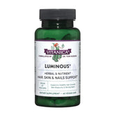 Vitanica Luminous packaging front showing vegan capsules for hair, skin and nails