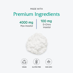 Optinositol packaging highlights sugar-free and gluten-free attributes