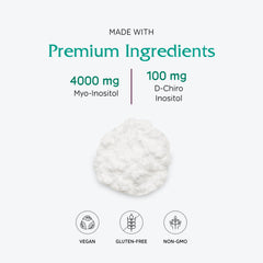 Vitanica Optinositol powder image highlighting a sugar-free formulation for daily use.