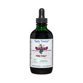 Vitanica PMS Tonic bottle with label suggesting mood balance support from herbal blend.