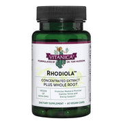 Vitanica Rhodiola Rosea bottle ready for daily calm and mental focus.