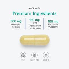 Vitanica vegan capsules packaging emphasizing convenient daily dosing