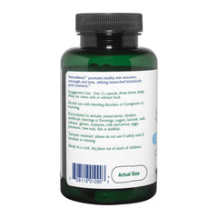 Vitanica VeinoBlend capsules closeup emphasizes vegan capsules and balanced herbal blend.
