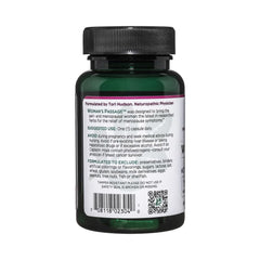 Vitanica Woman’s Passage capsules closeup emphasizing vegetarian capsules for vegan-friendly support