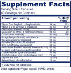 Close-up of Vitanica Phase I capsules for easy daily PMS support.