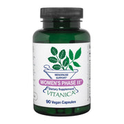 Vitanica Women's Phase II bottle front view for vegan menopause support and balance