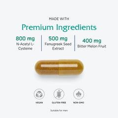 Packaging of Vitanica Metabolic Manager with 120 capsules for daily use