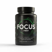 VITARA Focus First bottle label showcasing clean design for daily cognitive support.