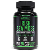 VitaRaw Irish Sea Moss capsules front label for easy daily wellness.