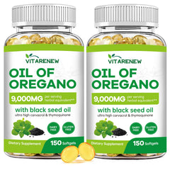 VITARENEW oregano oil softgel bottle ready for daily use
