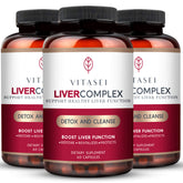 VITASEI Liver Cleanse bottle front view with capsules for daily liver support.