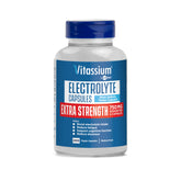 Vitassium electrolyte capsules bottle view for easy on-the-go hydration.