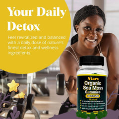 Vitastars gummies ingredients shown, highlighting ACV, bladderwrack, burdock root for mineral support