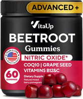 VitaUp Beet Root Gummies bottle for daily supplement supporting healthy circulation.
