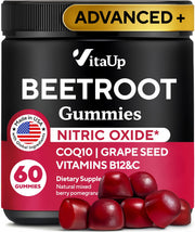 VitaUp Beet Root Gummies bottle for daily supplement supporting healthy circulation.
