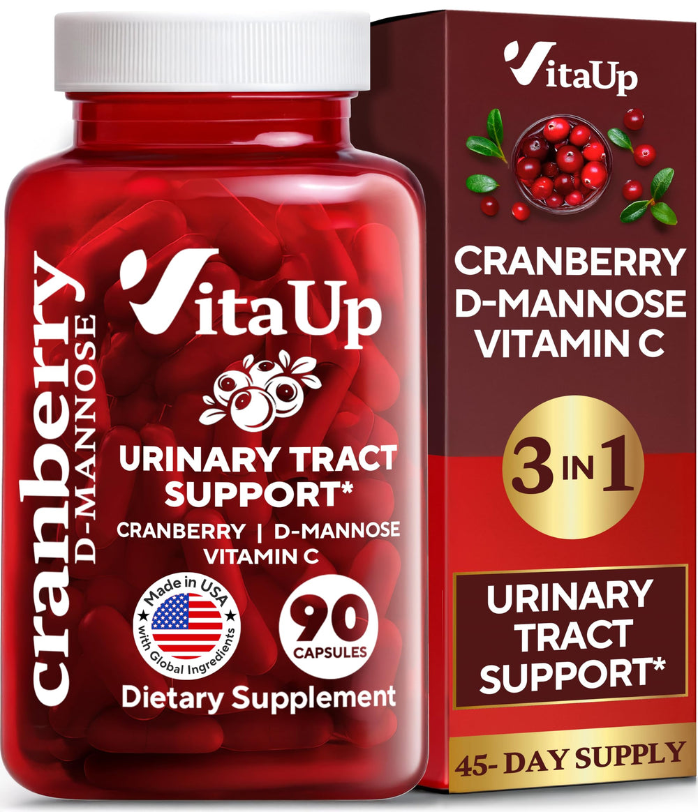 VitaUp D-Mannose Cranberry capsules bottle for daily urinary tract support
