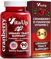 VitaUp D-Mannose Cranberry capsules bottle for daily urinary tract support