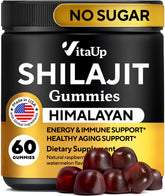 VitaUp Himalayan Shilajit Gummies jar highlighting packaging and daily energy support.