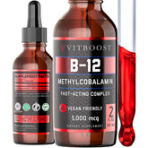 VITBOOST Raspberry flavored B-12 drops bottle ready for daily energy support