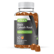 Viteey Black Cohosh Gummies bottle for menopause support, vegan and gluten-free.