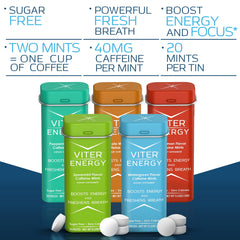 Viter Energy tin open reveals mints ready for quick focus boosts.