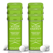 Viter Energy 40mg mint tin packaging for on-the-go energy and clean ingredients.