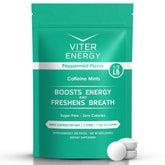 Viter Energy caffeinated mints in a resealable bag for on the go energy
