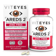 Viteyes AREDS 2 zinc-free bottle for daily macular support.