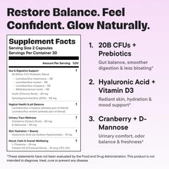VitalForm cranberry and D-Mannose blend highlights urinary tract support.