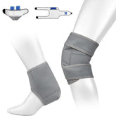 Vitial castor oil pack knee wrap close-up showing snug fit and adjustable strap